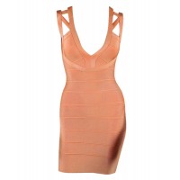 Sexy Plunging Neck Hollow Out Sleeveless Bandage Dress For Women